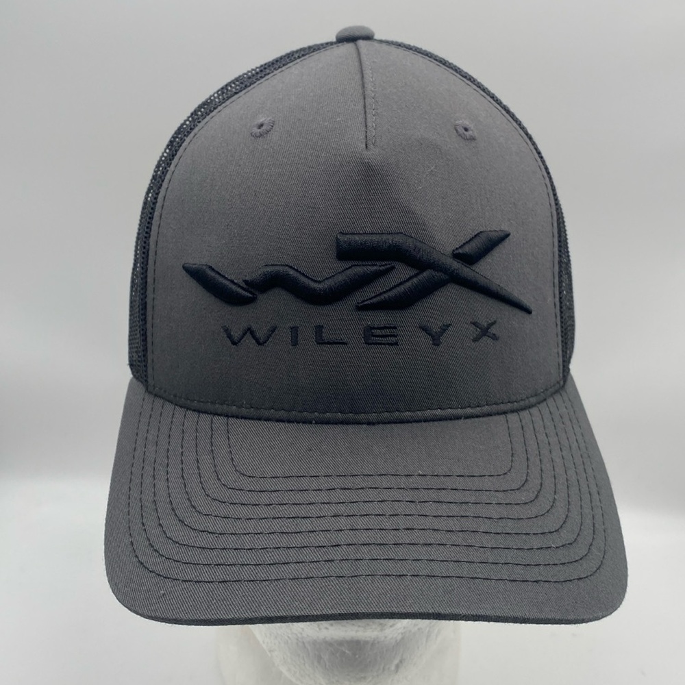 WILEY X RICHARDSON Adult Black Trucker SnapBack Cap Hat